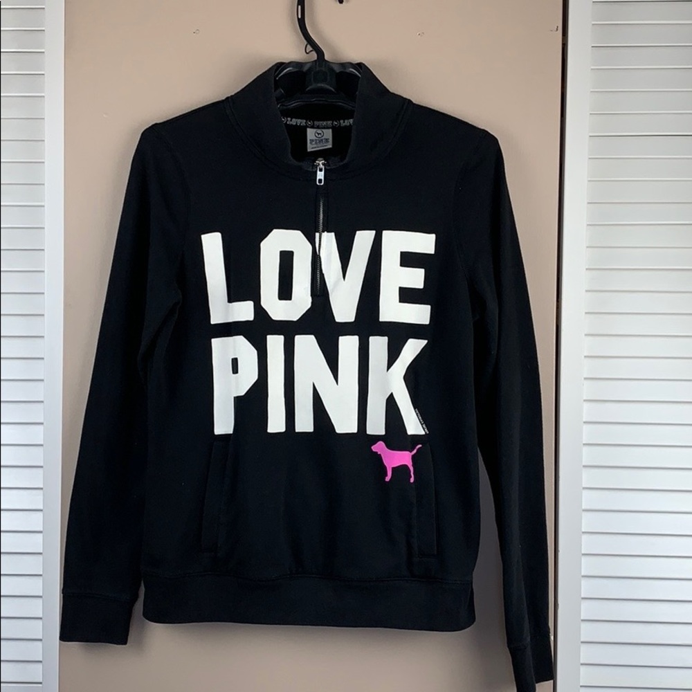 Pink Half Zip Sweatshirt